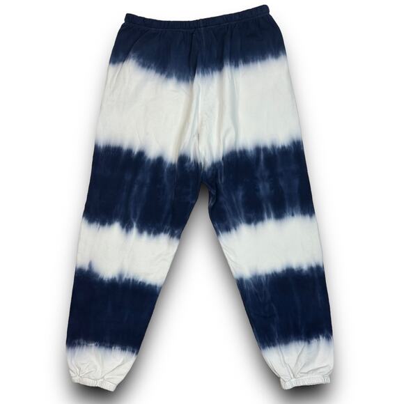NEW Electric & Rose Cropped Ankle Sweatpant Joggers Blue White Athleisure Medium - Picture 4 of 5